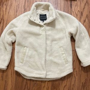 Wesley button down jacket faux sherpa NWOT